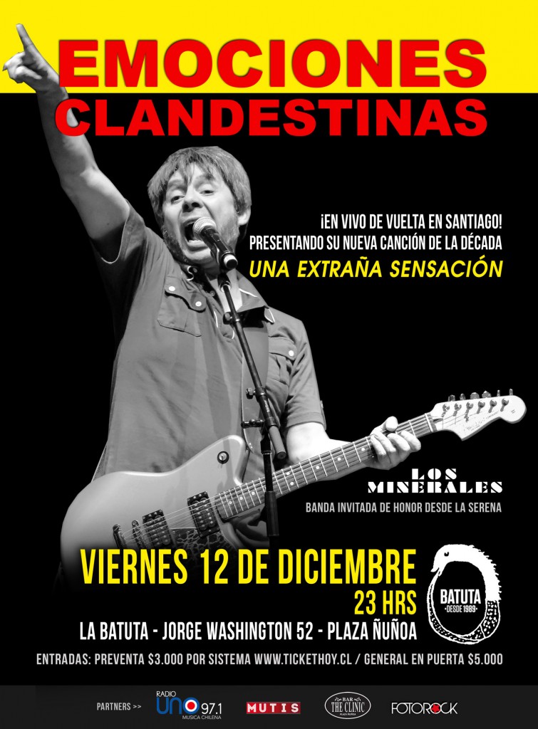 Concierto EMOCIONES CLANDESTINAS en Stgo. 2014