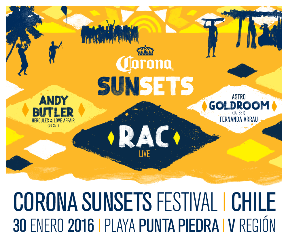 line up corona sunsets